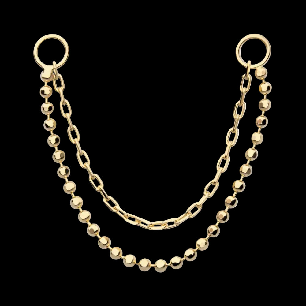 2 Tier Bead Chain YG