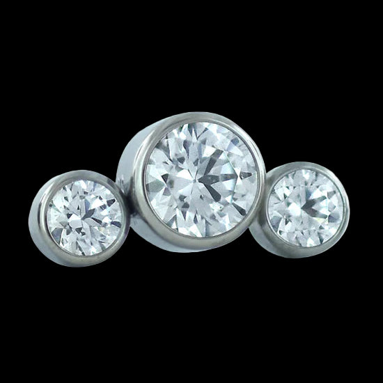 3 gem(M) CZ Cluster Ti.