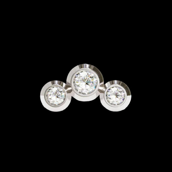 "Trio Curve" Genuine Diamond WG