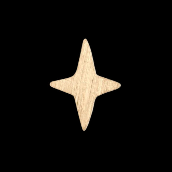 4 Point Star Brushed YG