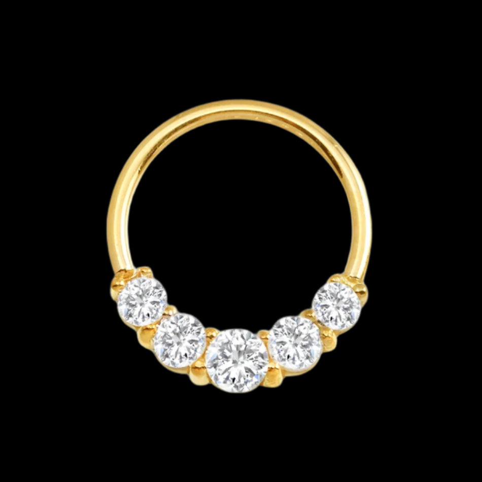 5 gem CZ Seamring YG