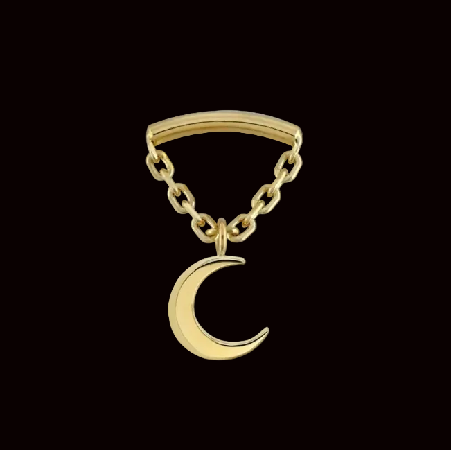 "Moon Drape" 18k YG