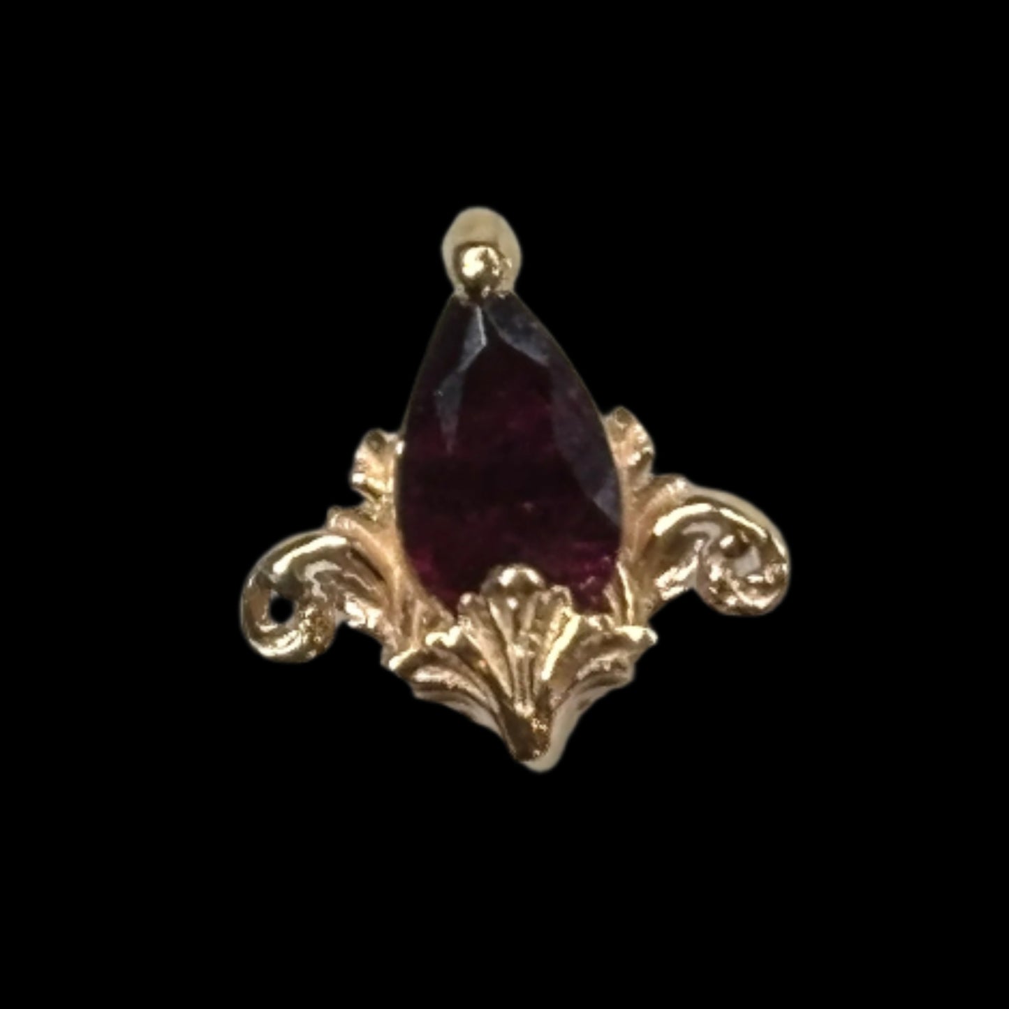 "Awakening" Genuine Rhodolite YG