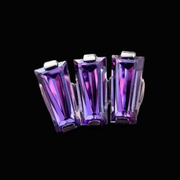 Purple Baguette Cluster Ti.