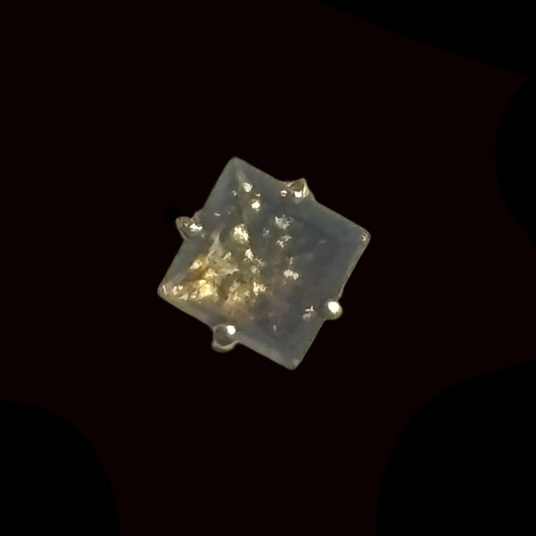 3m Genuine Smoky Topaz Princess Prong 14k YG