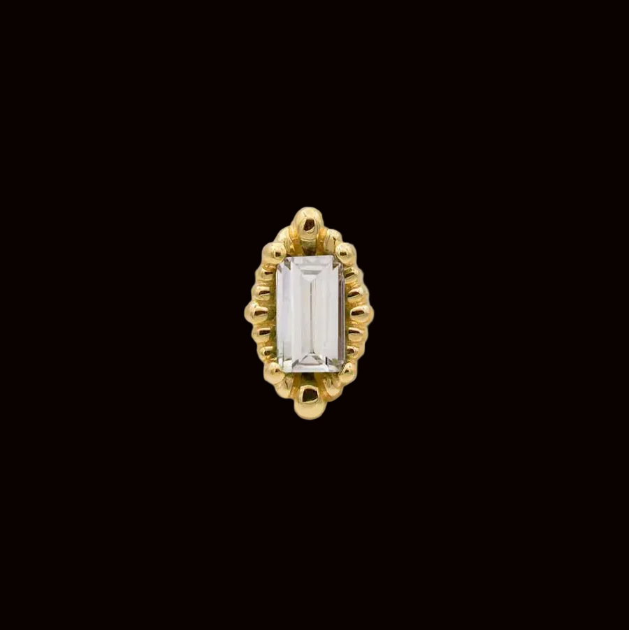 "Melange Baguette" Genuine Diamond YG