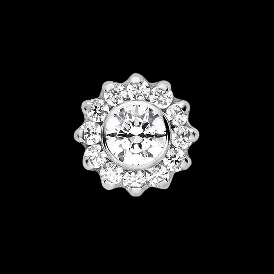 Lg CZ Flower 16g Threaded Top Ti.