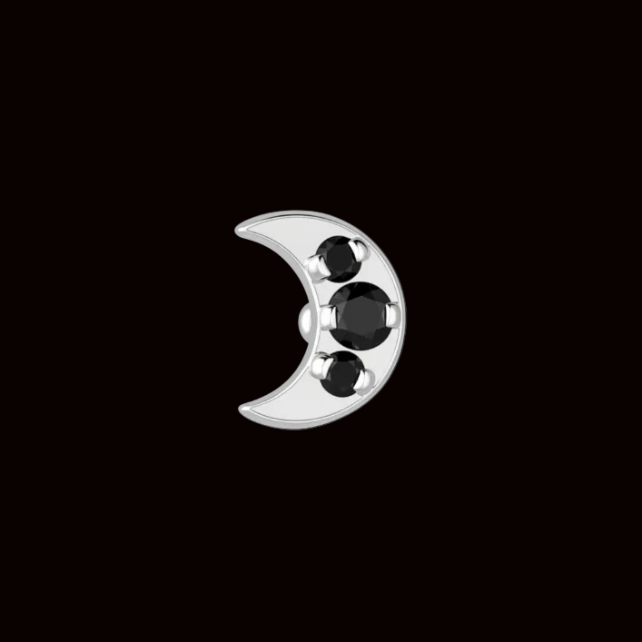 "Odyssey Luna" Black CZ Ti.