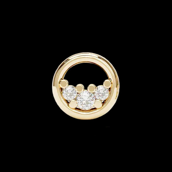 "Trio Diamond Circle" Lab Diamond YG