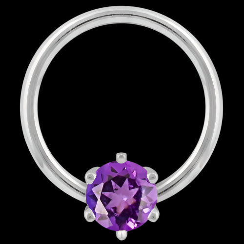 16g 11/32 Amethyst Prong Seamring WG