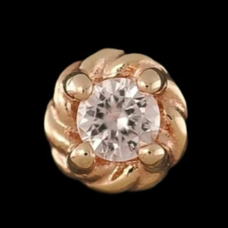 "Basket" Genuine White Sapphire YG