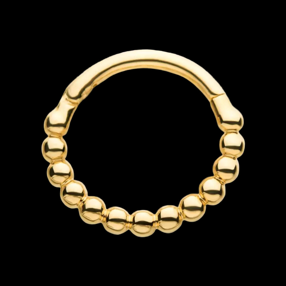 18g 5/16 Beaded YG Clicker