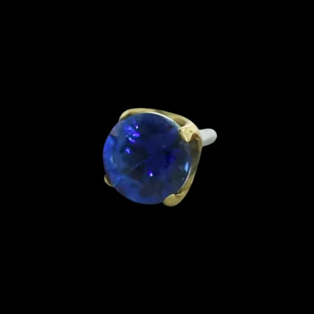 2m Genuine Blue Sapphire Prong YG