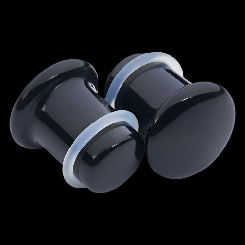 1g Black Glass Plugs
