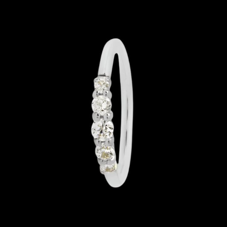 "Brigitte" 18g 5/16 Swarovski WG