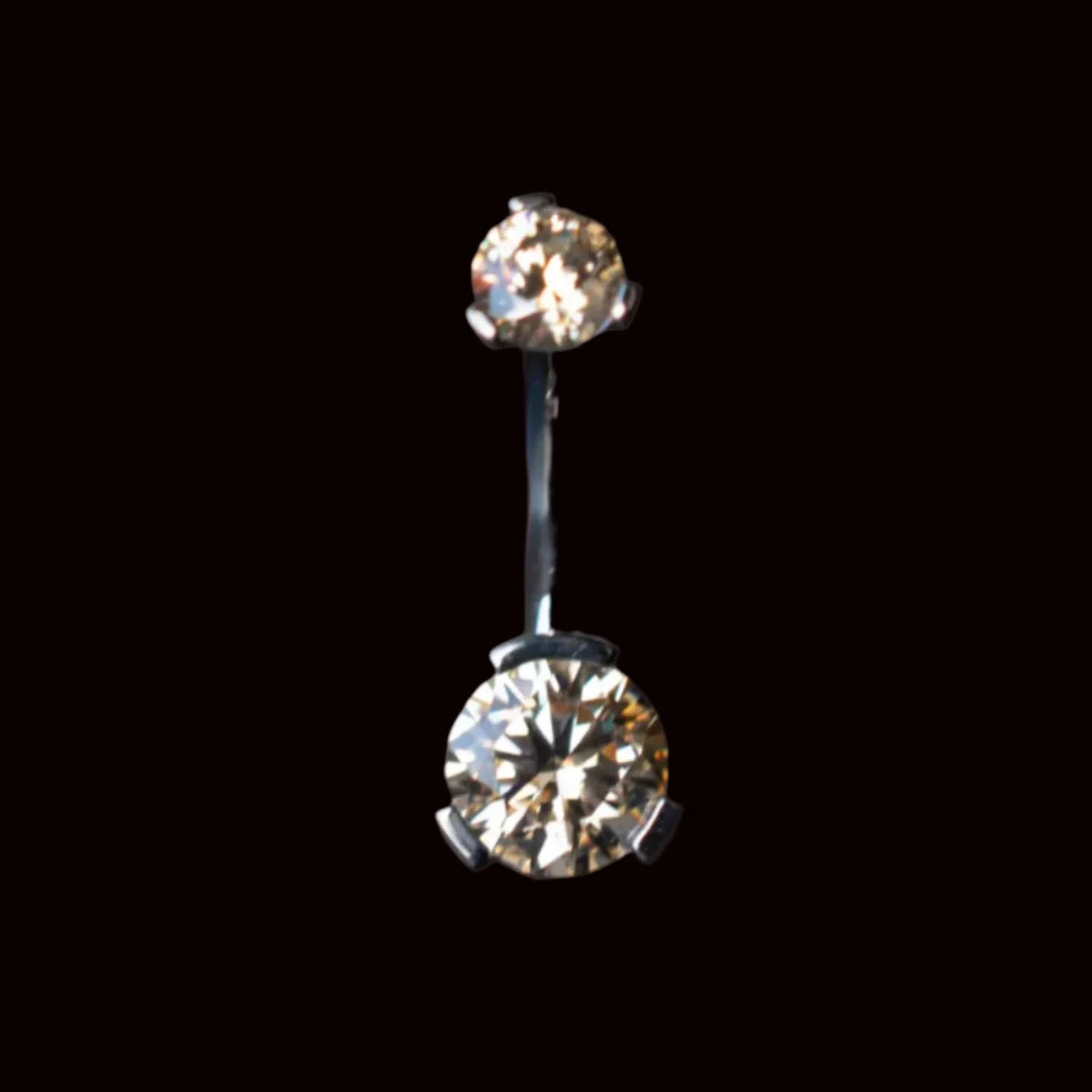 Double Champagne Prong Navel Curve Ti.