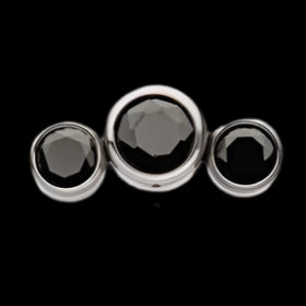 3 gem Black Cluster Side Set Ti