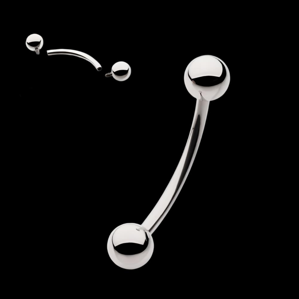 14g 7/16 Threaded Curve Ti