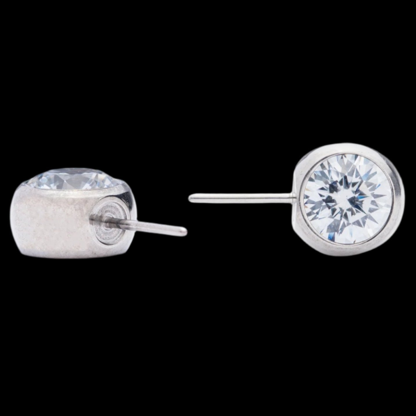 CZ Bezel Side Set Ti.