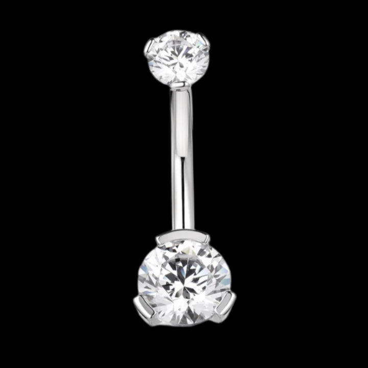 Double CZ Prong Curve Ti.