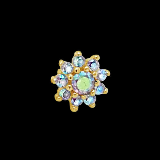 "Eloise" Genuine Mercury Mist Topaz YG
