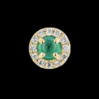 "Emerald Halo" Genuine Diamond YG