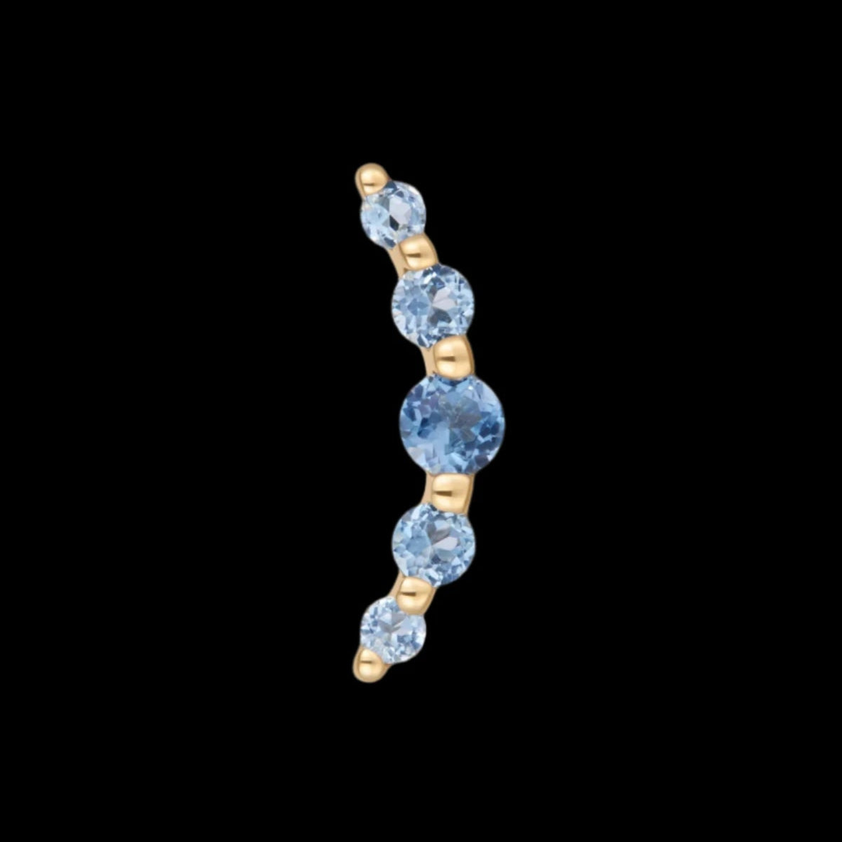 "Eternal" Genuine London Blue Topaz YG