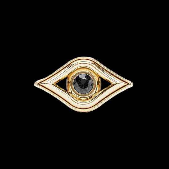 "Evil Eye" Genuine Black Diamond YG