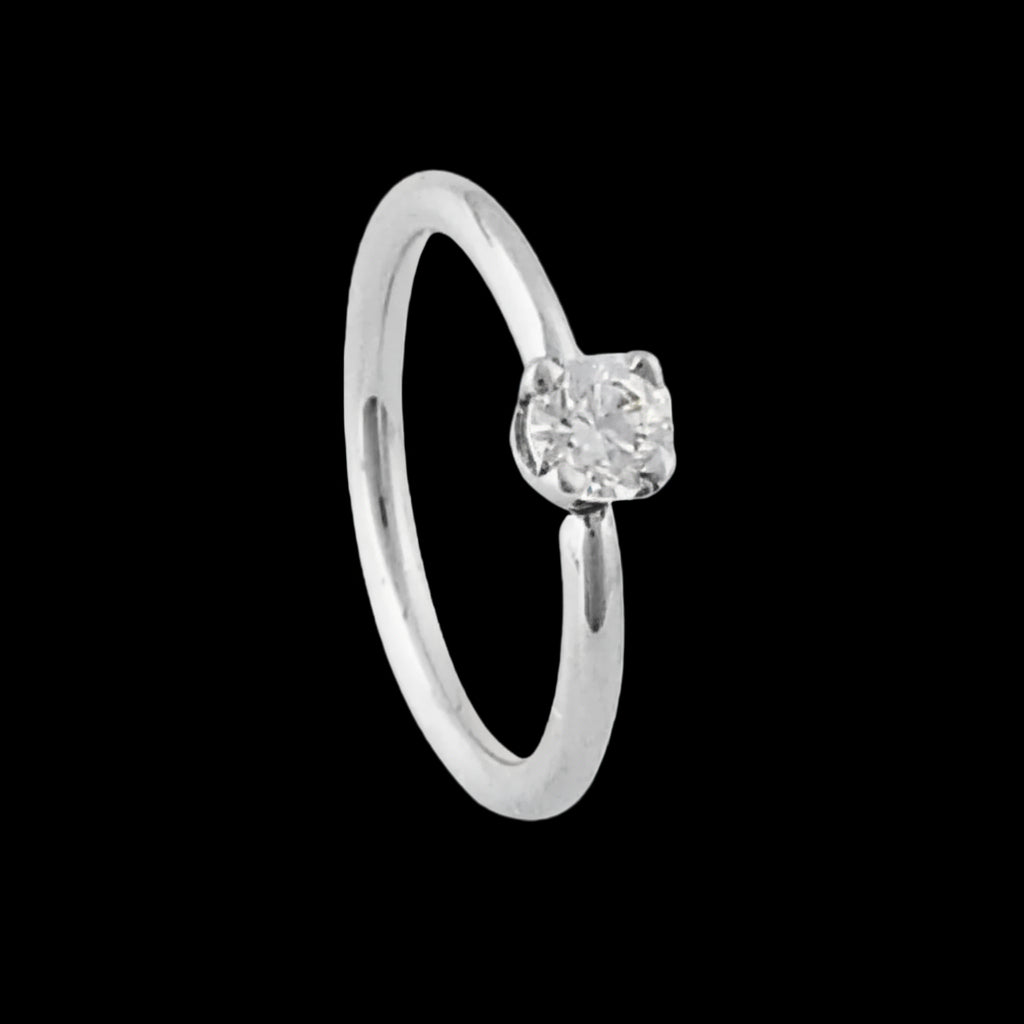 18g 5/16 CZ Fixed Gem Ring YG