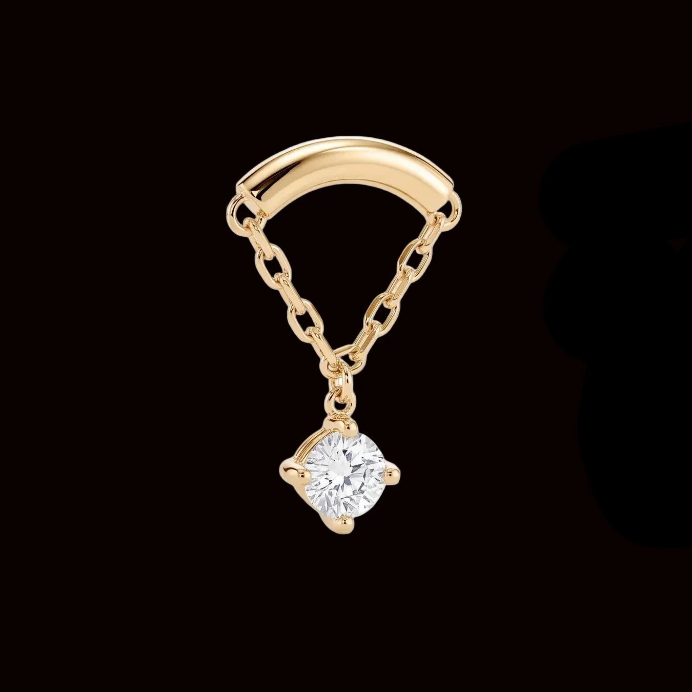 "Gemma Dangle" CZ 14k YG