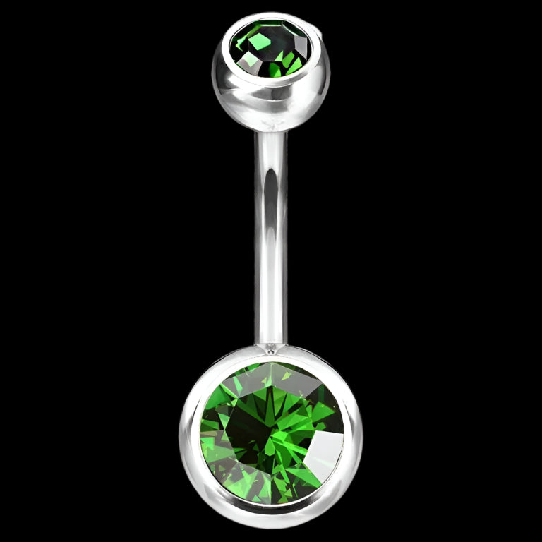 Double Emerald Green Bezel Curve Ti.