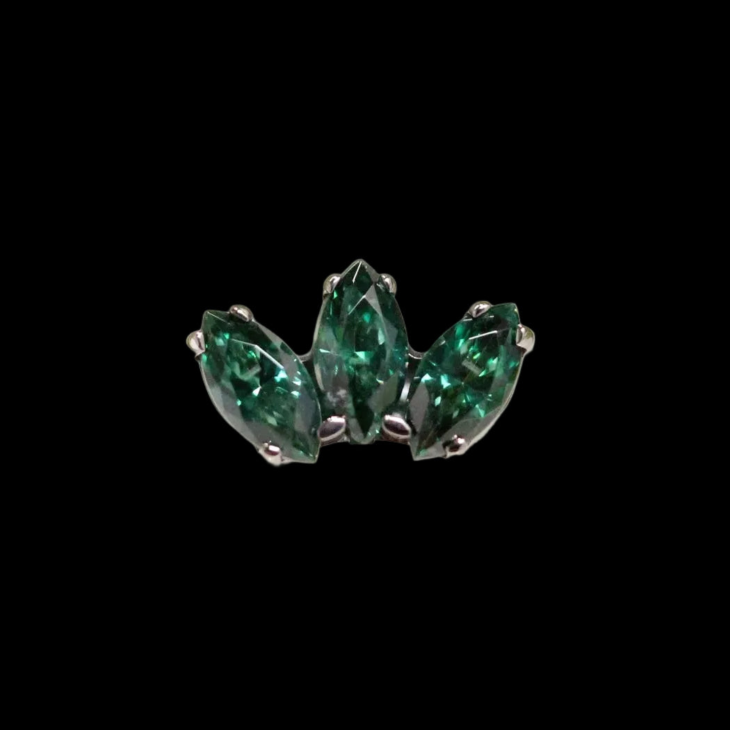 Green Marquise Fan Ti.
