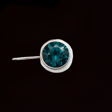 London Blue Bezel Side Set Ti.