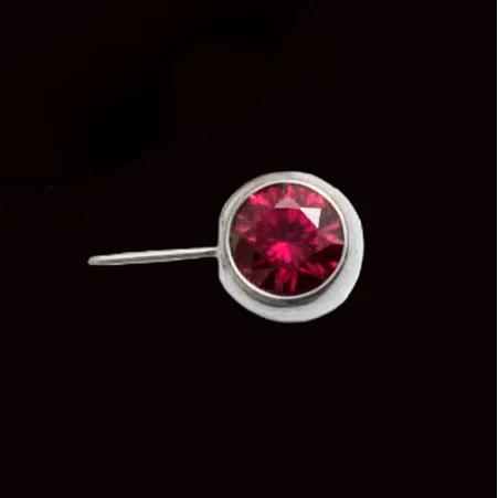 Ruby Red Bezel Side Set Ti.