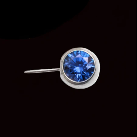 Sapphire Blue Bezel Side Set Ti.