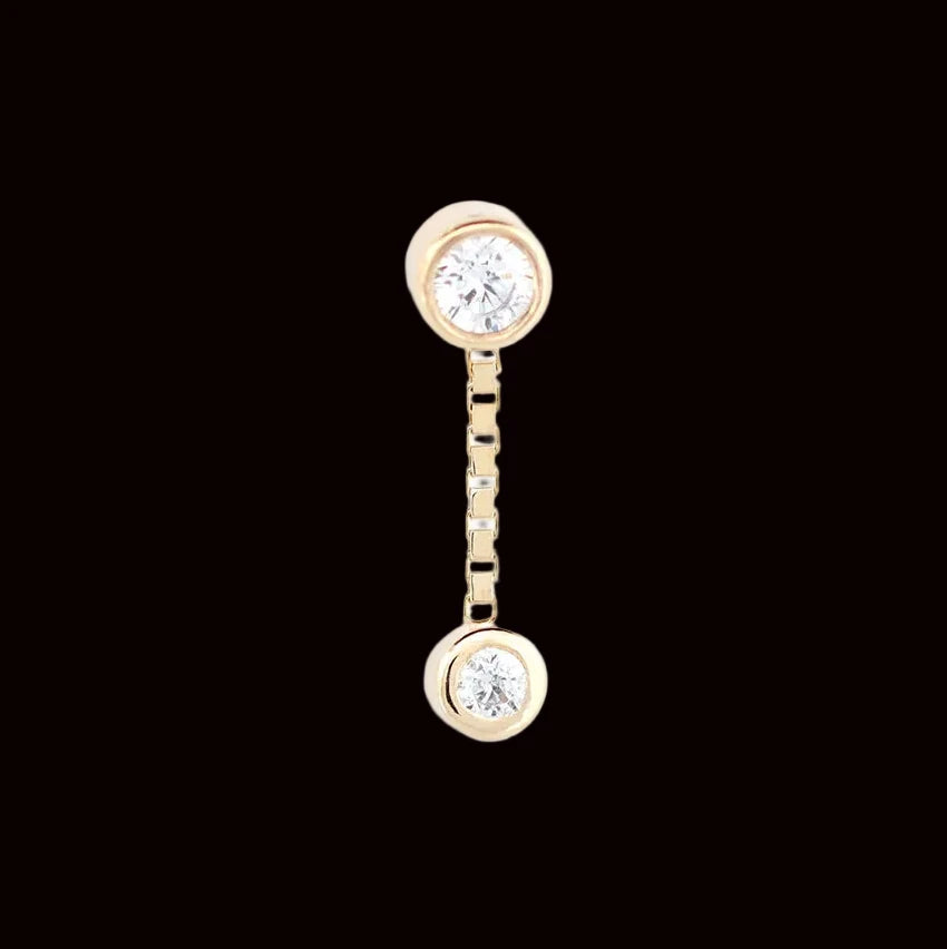 "Hangin' Tough" CZ 14k YG
