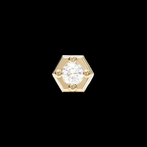 Genuine Diamond Hexagon YG