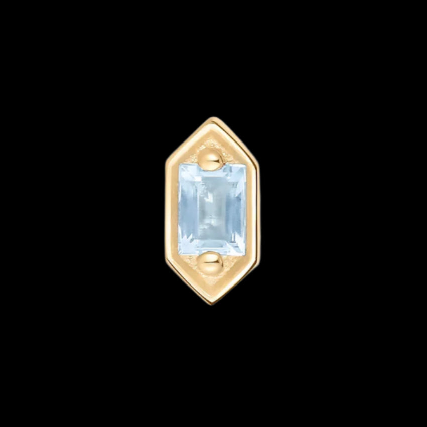 "Hoax" Swiss Blue Topaz YG