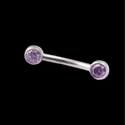 16g 5/16 Double Lavender Curve Ti.
