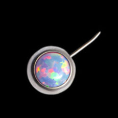 Lavender Opal Cab Side Set Ti.