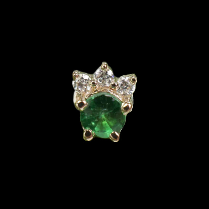 "Leia" Tsavorite/Diamonds YG