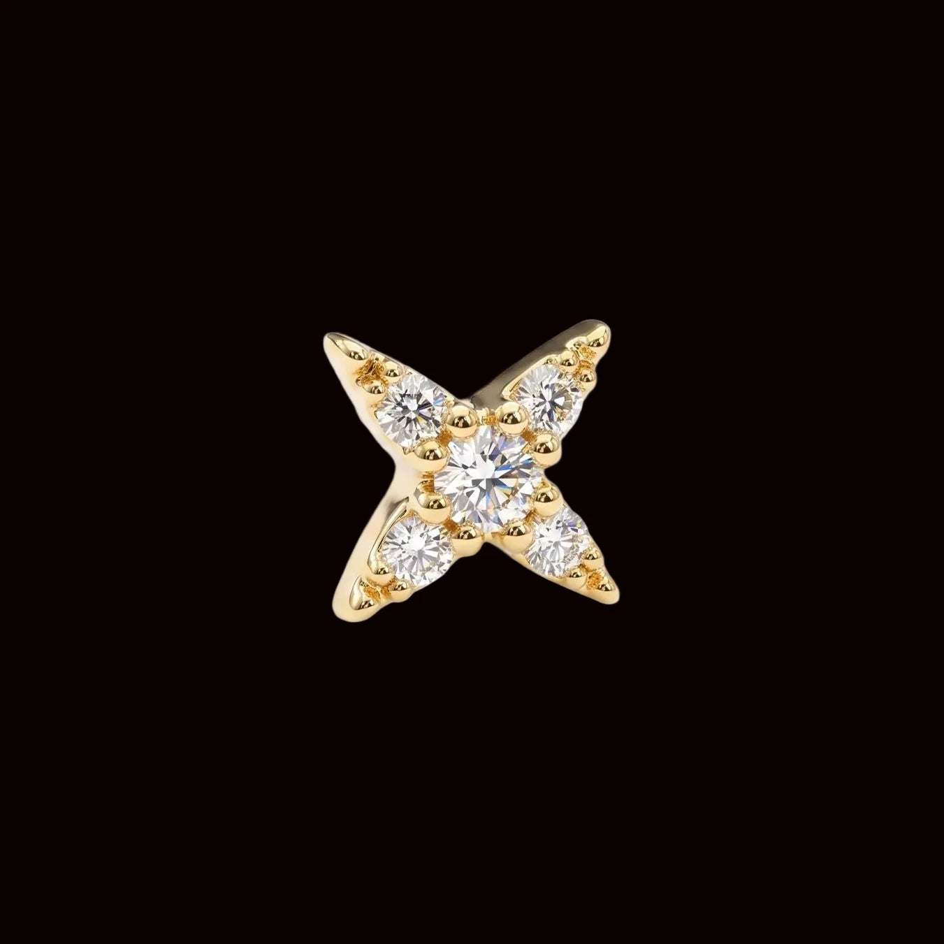 "Luna" CZ 14k YG