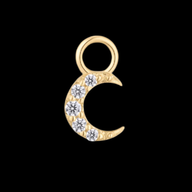 "Lunette" Swarovski Charm YG