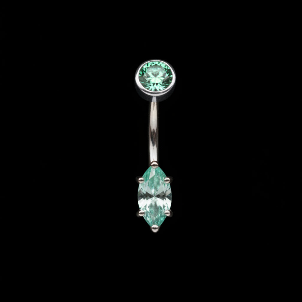 Mint Marquise Navel Curve Ti.