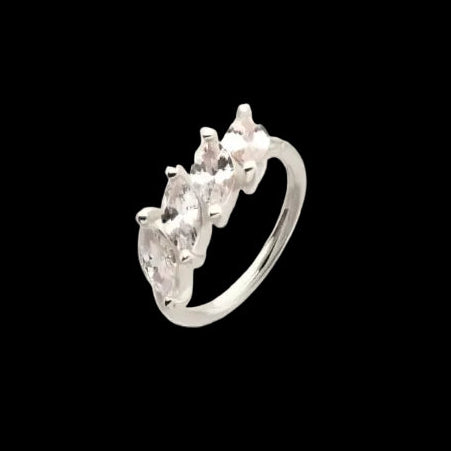 18g 5/16 CZ Marquise Cluster Clicker WG