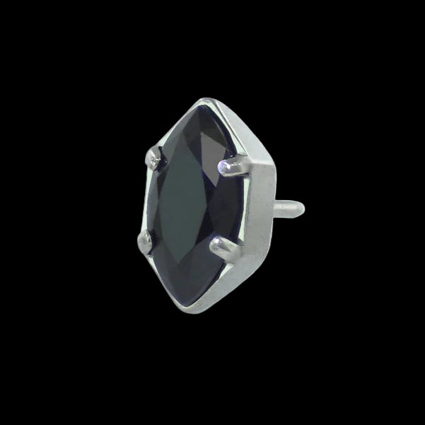 4m Black Marquise Prong Ti.