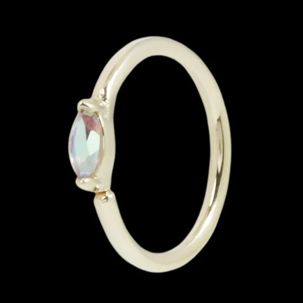 "Zuri" Mercury Mist Topaz Maruquis YG