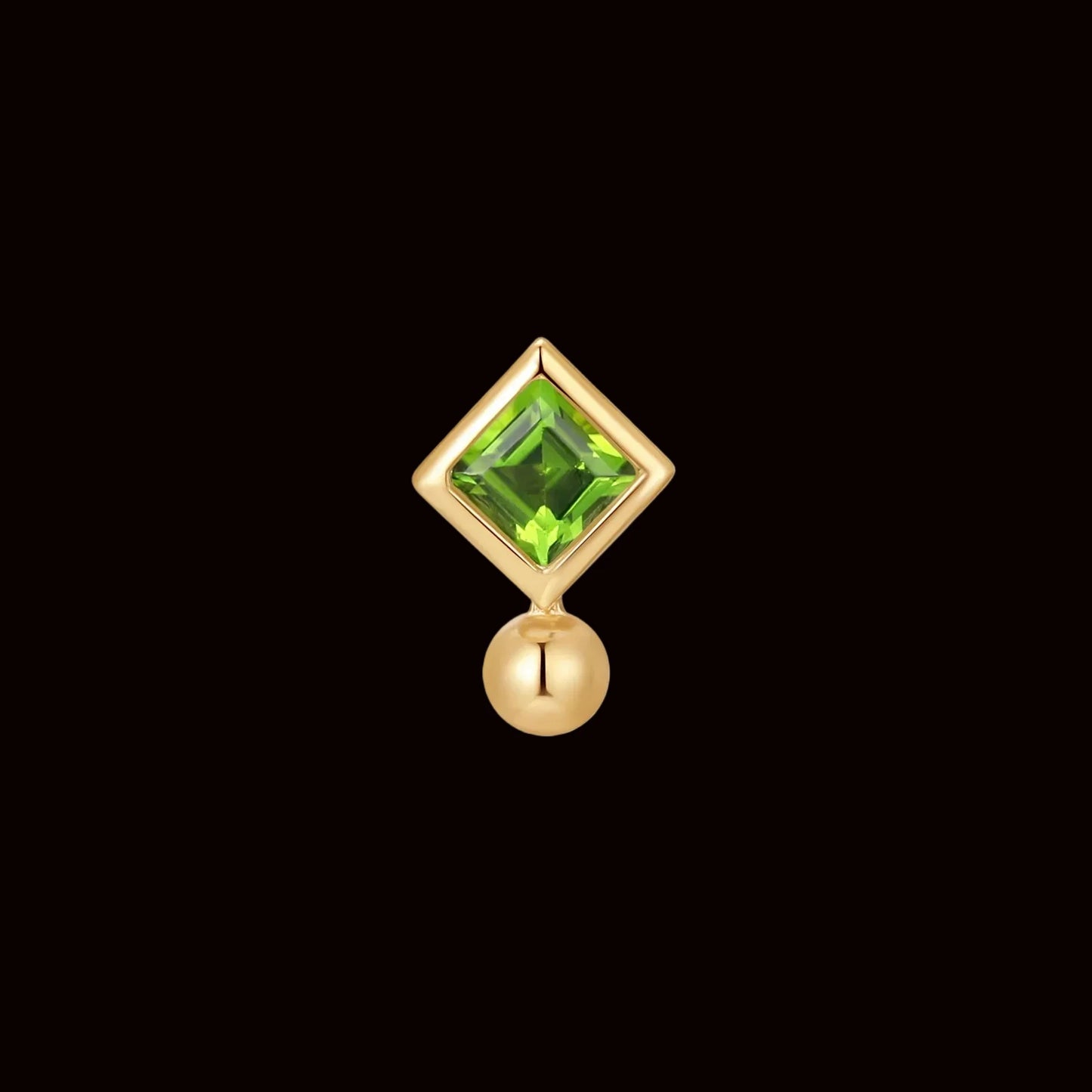 "Matcha" Genuine Chrome Diopside 14K YG