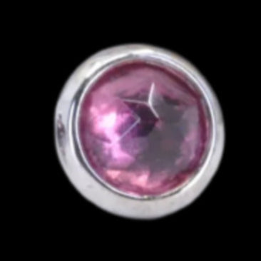 4m Pink Bezel 14g Threaded Top Ti.