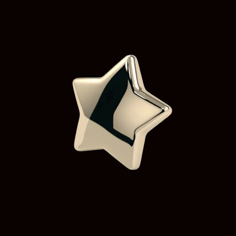 "Puffy Star" 14k YG